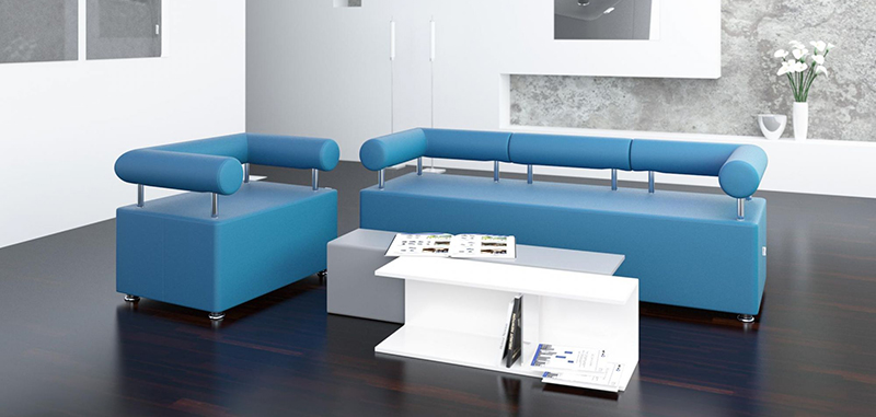 Голубой комплект офисной мебели