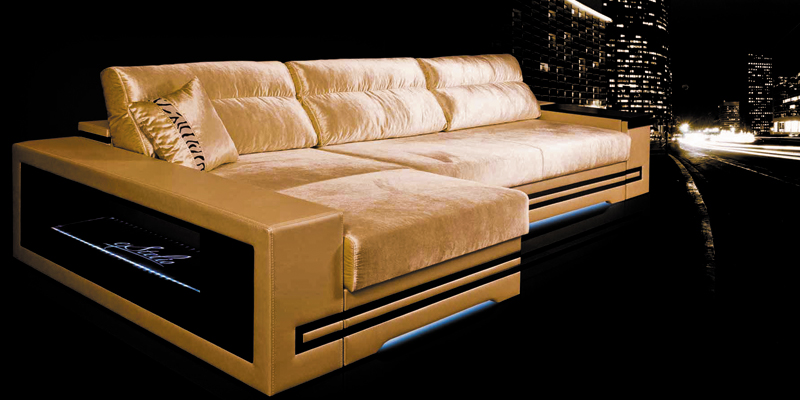 диван, светодиодная подсветка снизу