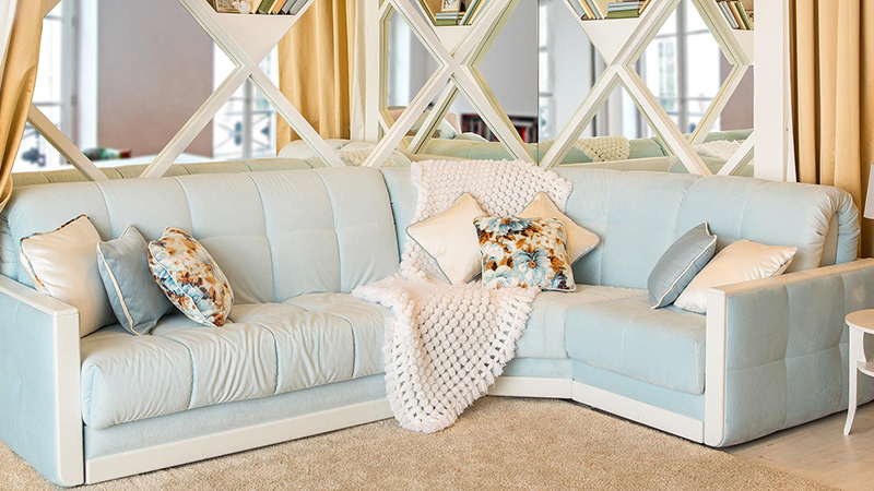 Угловой диван-кровать в стиле прованс