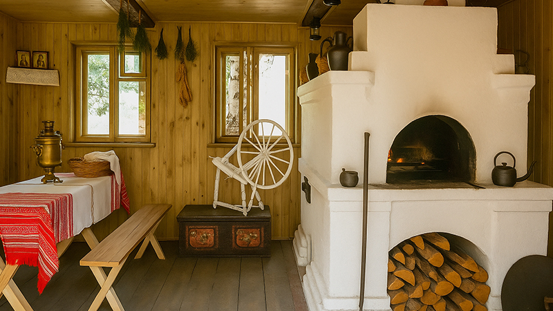 Интерьер русской избы