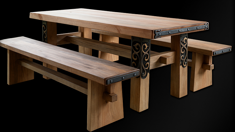 Обеденный комплект в славянском стиле