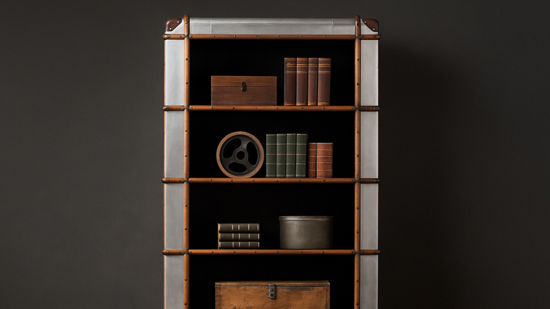 Книжный стеллаж в стиле стимпанк