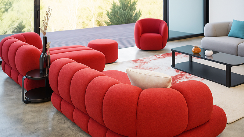 Мягкий комплект в стиле постмодернизма