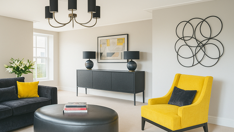 Комната в монохромном постмодерне