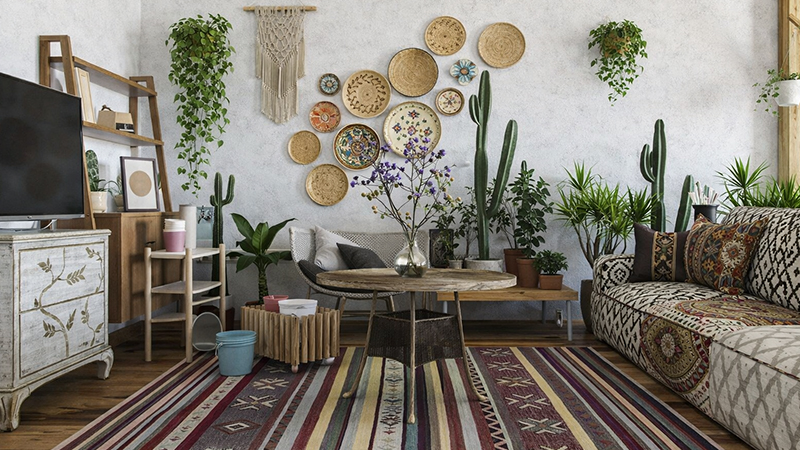 Меблировка в стиле бохо