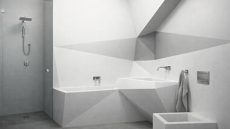 Санузел в стиле деконструктивизма