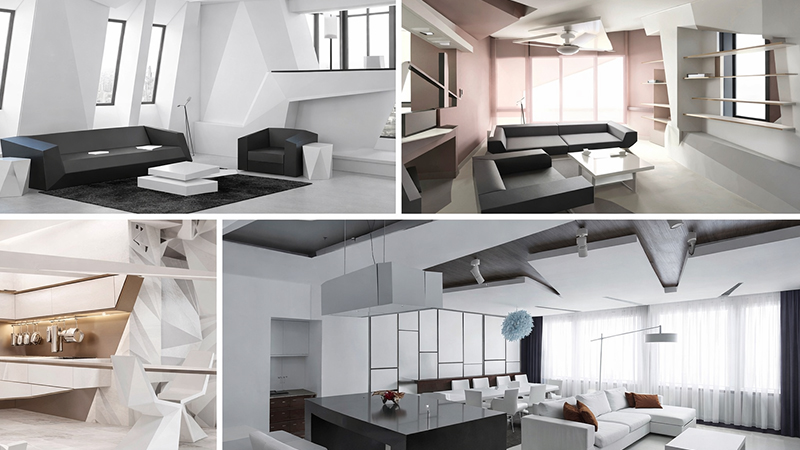 Оформление комнат в стиле деконструктивизм