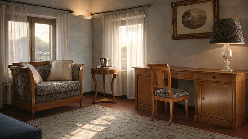 Стиль бидермейер в маленькой комнате