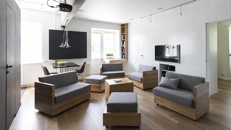 Комплект мягкой мебели в стиле функционализм