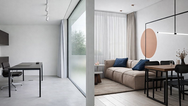 Отделка полов и потолков в зонах квартиры