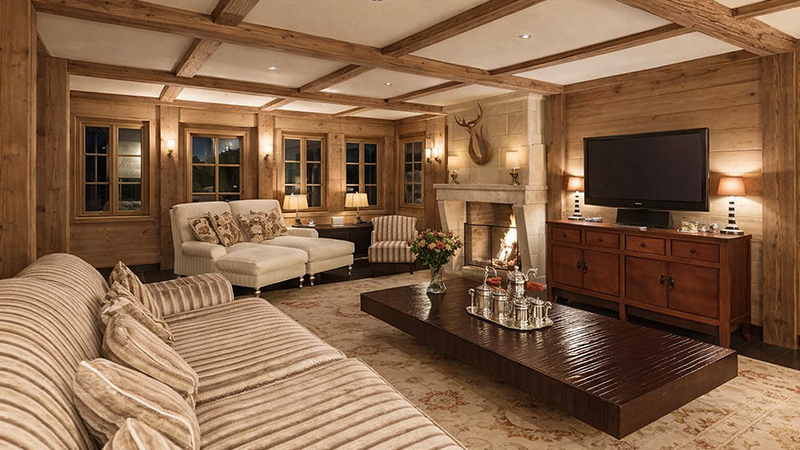 Мягкий гарнитур в стиле шале