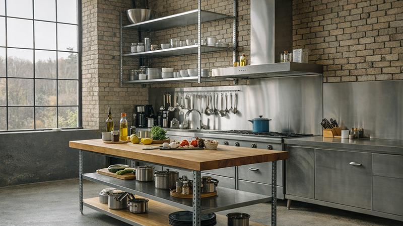 Кухня в стиле индастриал