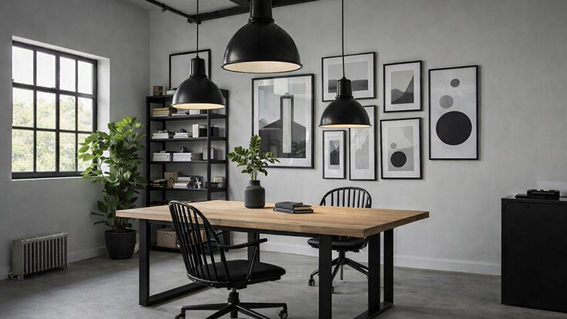 Кабинет в промышленном стиле