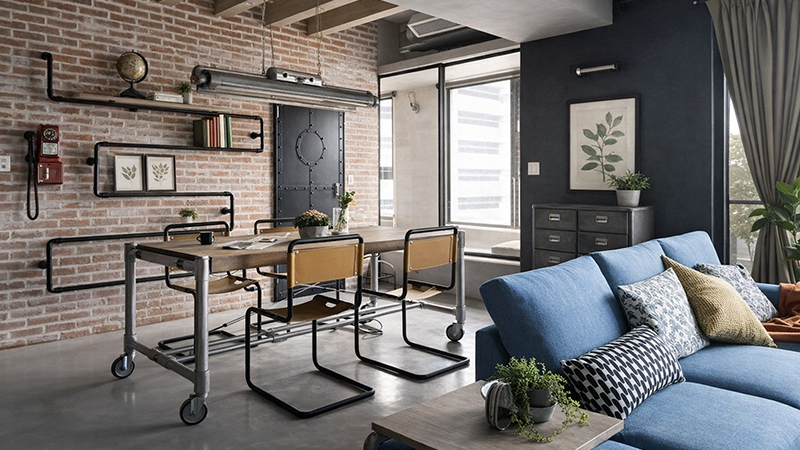 Планировка индустриального стиля