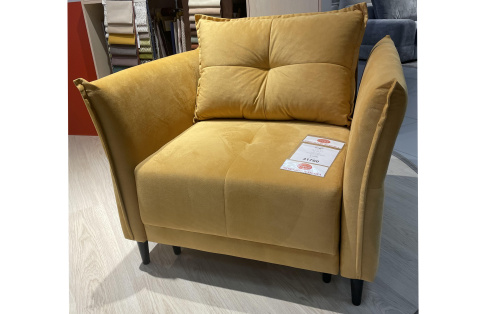 Кресло Лома Желтый велюр