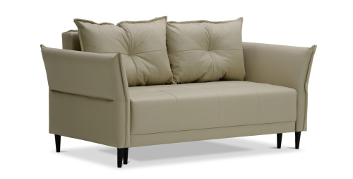 Прямой мини диван Лома 120 бежевая искусственная кожа