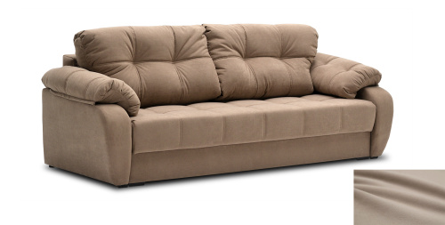 Прямой диван Вестон светло-бежевый велюр Уцененный