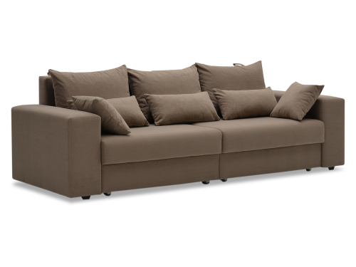 Прямой диван Майами бежевый велюр Уцененный