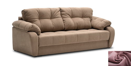 Прямой диван Вестон пудрово-розовый велюр Уцененный