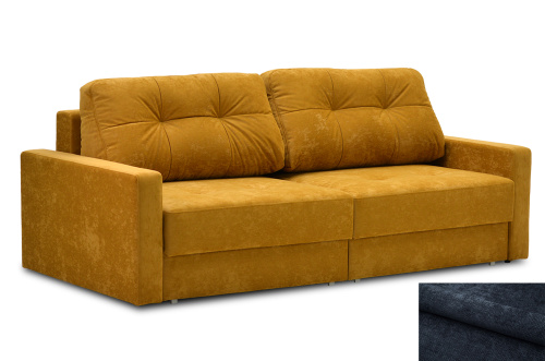 Прямой диван Сити темно-синий шенилл