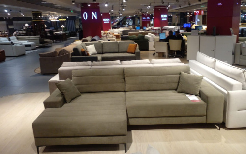 Угловой диван правый Белес Хаки велюр 