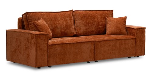 Прямой диван Фабио Терракотовый шенилл