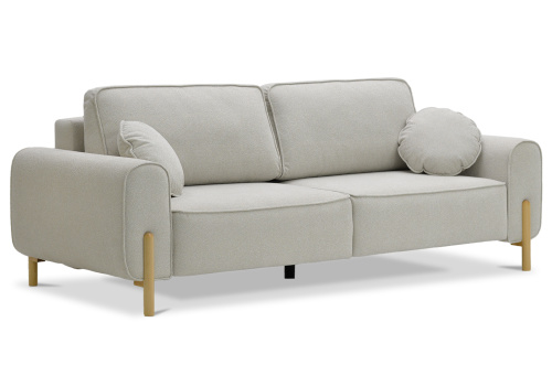 Прямой диван Тельда айвори велюр