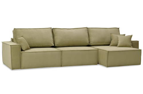 Угловой модульный диван Тейлор фисташковый велюр