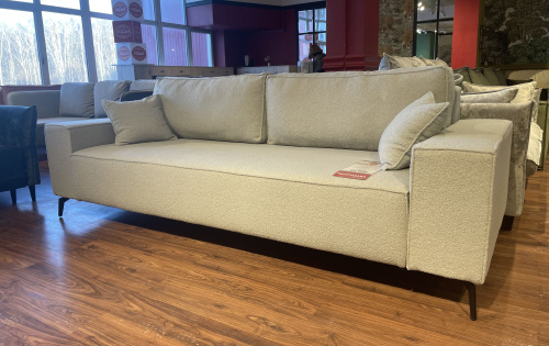 Прямой диван Раушен серый букле