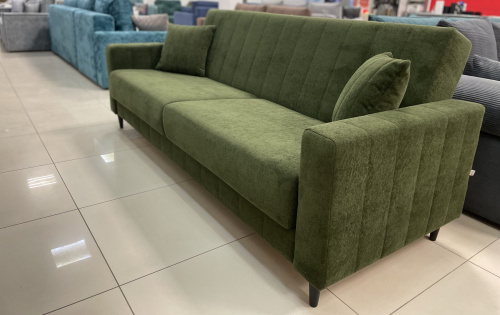 Прямой диван Эмма зеленый велюр