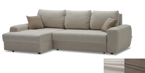 Угловой диван левый Коста Айвори велюр Уцененный