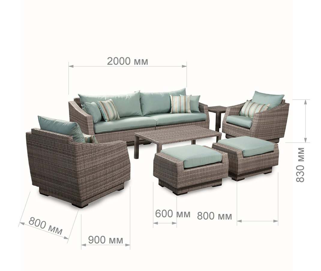 Комплект мебели для отдыха Трентино с диваном