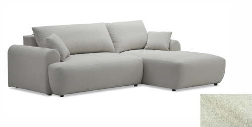 Угловой диван правый Кьянти светло-зеленый букле