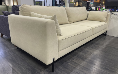 Прямой диван Энгри айвори велюр