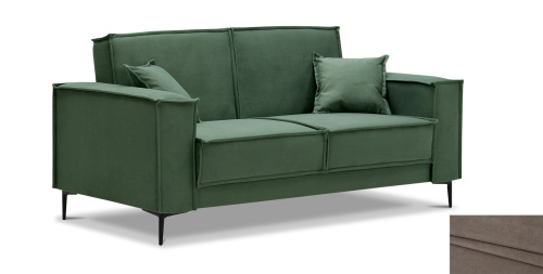 Прямой мини диван Авиньон светло-коричневый велюр