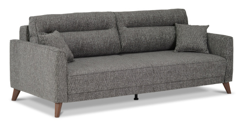 Прямой диван Авилла коричневая рогожка меланж Прямой диван Авилла коричневая рогожка меланж