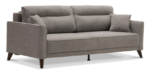 Прямой диван Авилла коричневый велюр