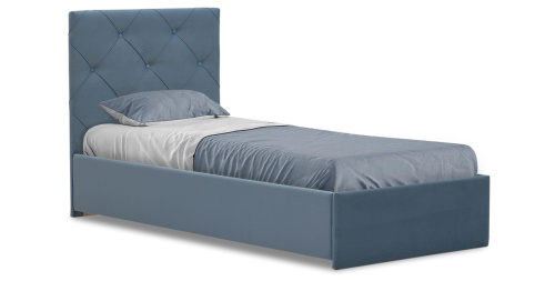 Односпальная кровать Артэ 90 голубой велюр