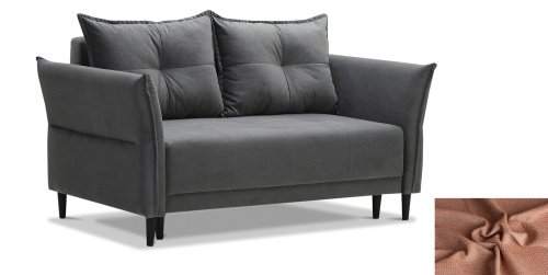 Прямой мини диван Лома 140 светло- терракотовый шенилл Уцененный