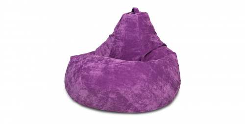 Кресло мешок 2XL фиолетовый микровельвет 