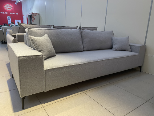 Прямой диван Раушен серый букле