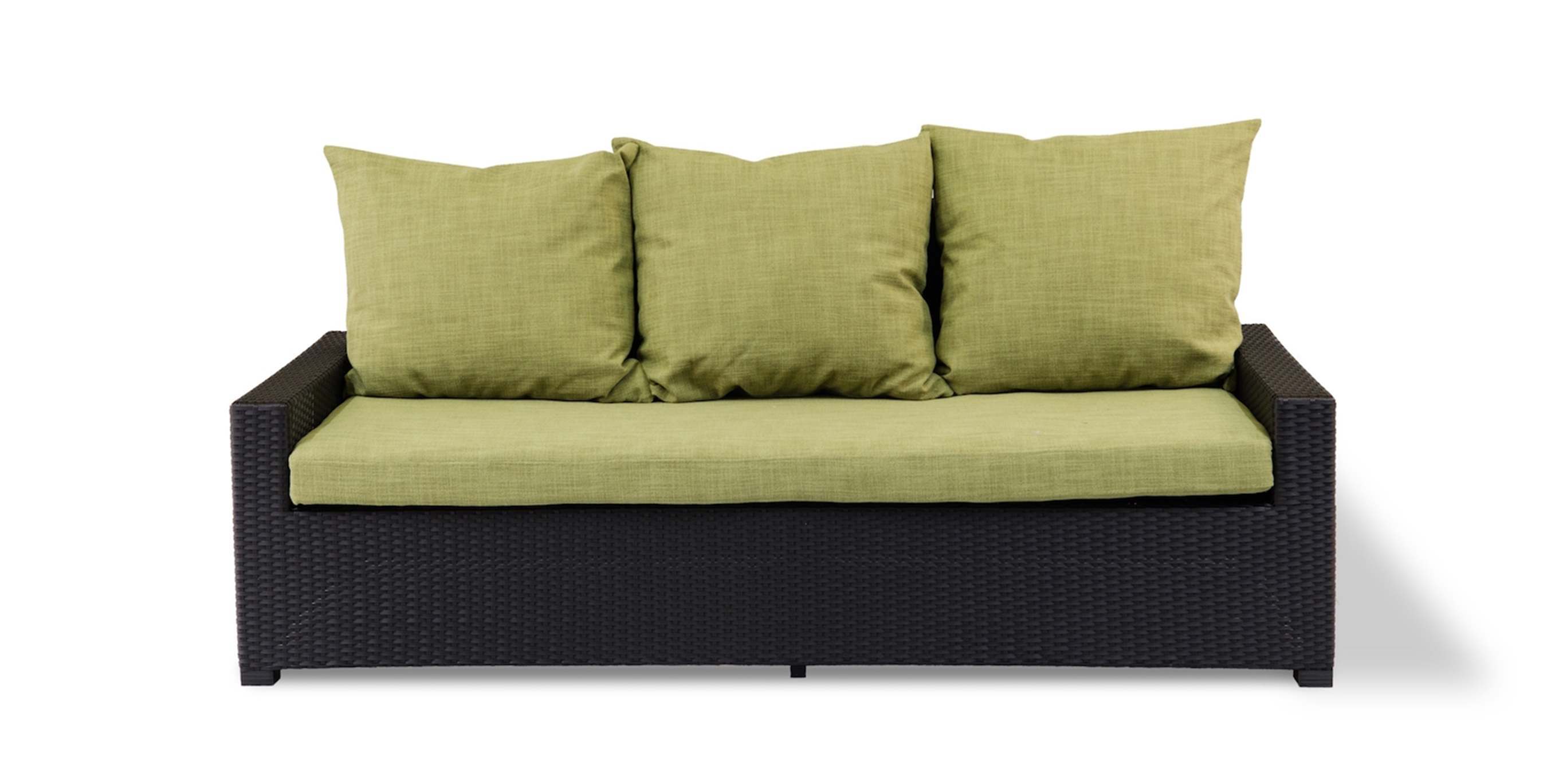 Фиджи трехместный (зеленые подушки)