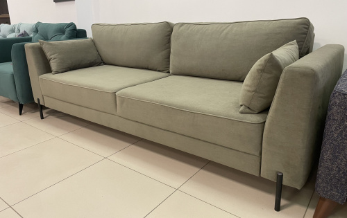 Прямой диван Энгри хаки велюр