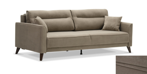 Прямой диван Авилла светло-коричневый велюр Уцененный