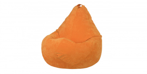 Кресло мешок 2XL Оранжевый микровельвет