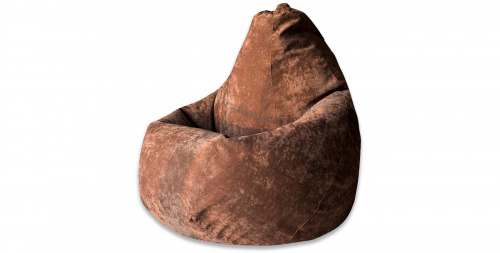 Кресло мешок 2XL коричневый микровельвет 