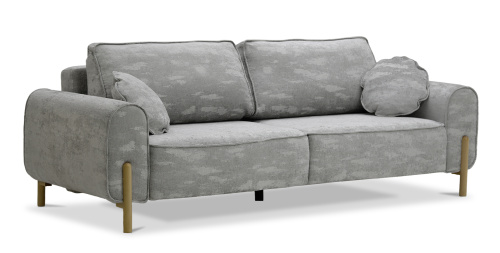 Прямой диван Тельда серый шенилл