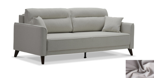 Прямой диван Авилла светло-бежевый велюр Уцененный