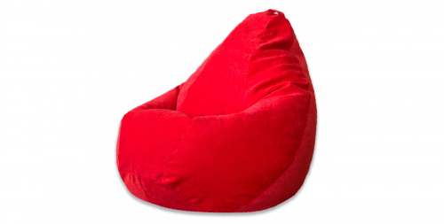 Кресло мешок 2XL красный микровельвет 