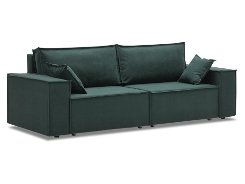 Прямой диван Фабио изумрудный велюр 
